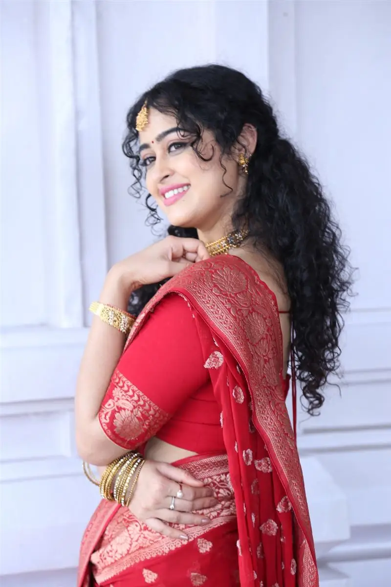 Apsara Rani Stills in Red Saree